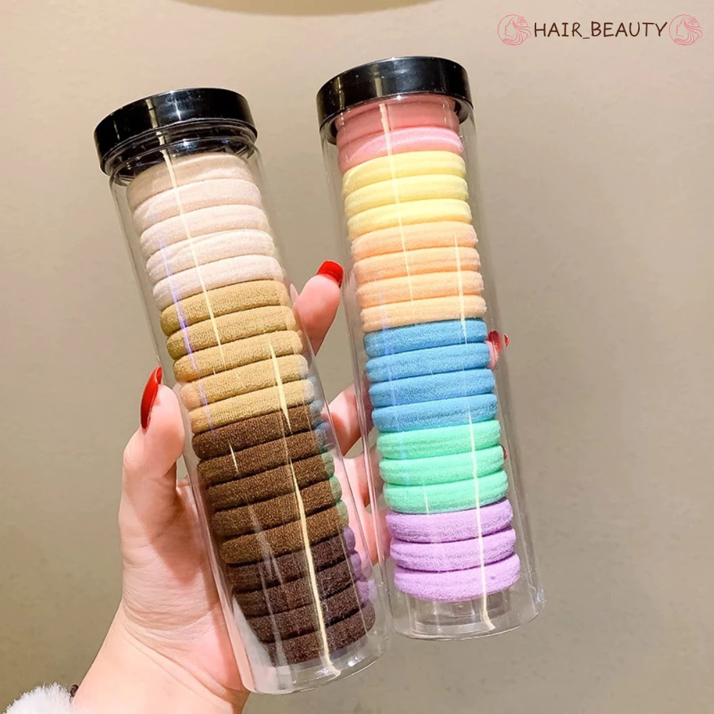 Combo 2 Hộp 40 Dây Chun Buộc Tóc DIDOOGLT Nhiều Màu Sắc Không Gây Rối Tóc