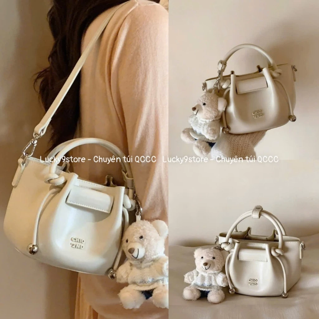 Túi nữ, Túi dáng làn dúm size 22 tặng kèm Gấu treo túi hàng Quảng Châu hot trend HS105#