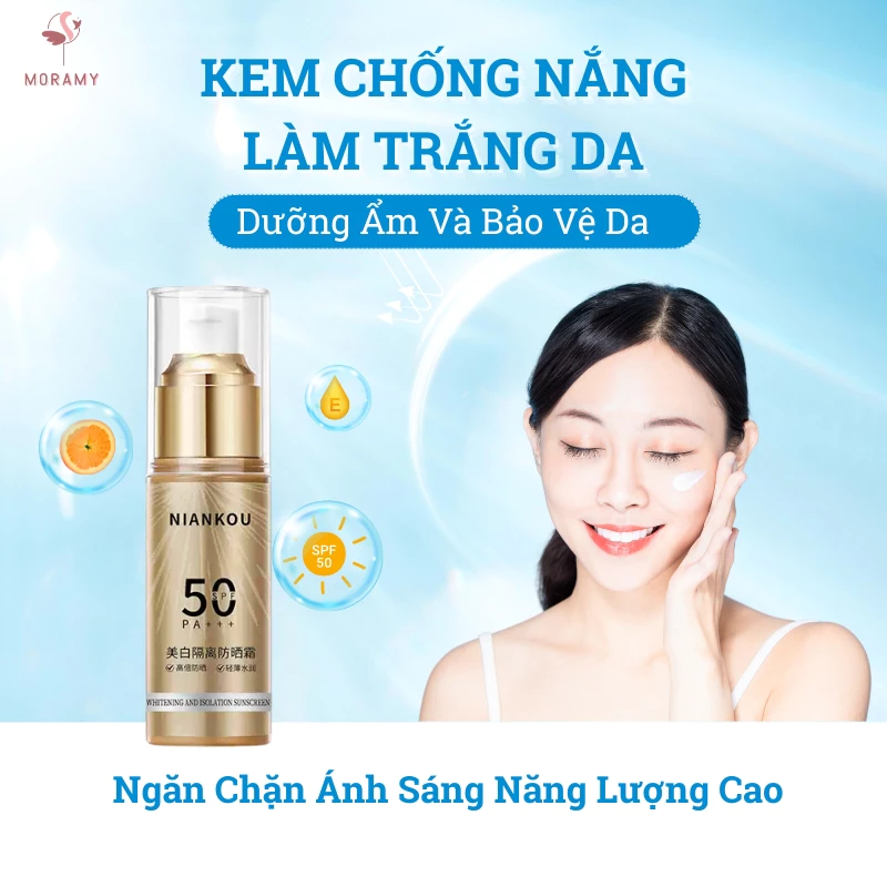 KEM CHỐNG NẮNG LÀM TRẮNG RA CHỐNG TIA CỰC TÍM MÙA HÈ CHE KHUYẾT ĐIỂM CHỐNG MỒ HÔI