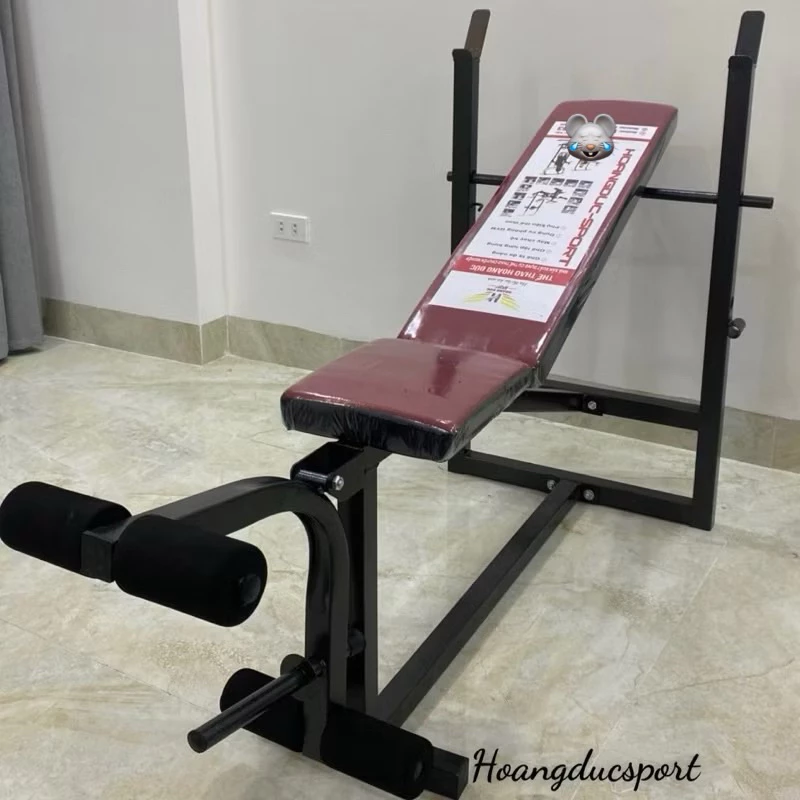 Ghế tập tạ đơn Hoàng Đức Sport , chưa kèm tạ và đòn (bảo hành 12t)