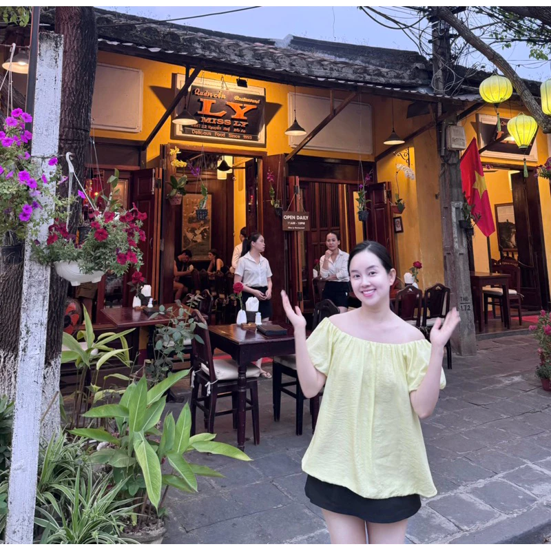 [45-68kg] Áo lụa mềm cao cấp vàng chanh - ALISA