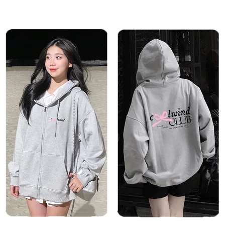 Áo hoodie zip Coolwind BOW TIE CLUB | Form Unisex | Có 2 Màu Áo | Local Brand áo dày không xù lông