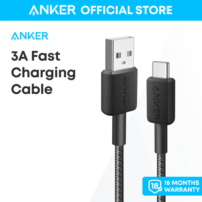 Anker Khách nam 322 dây nguồn USB A sang USB CFA câu hỏi trắc nghiệm sạc 6 trụ/cáp 1.8M A81H6