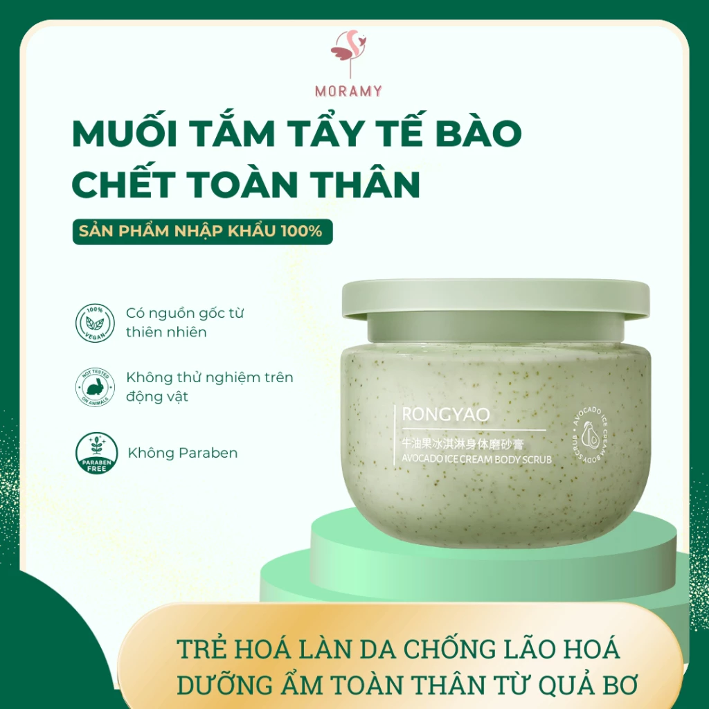 MUỐI TẮM TẨY TẾ BÀO CHẾT TOÀN THÂN LÀM SẠCH SÂU KIỂM SOÁT DẦU NHẸ NHÀNG LÀM MỀM VÀ MỊN DA.