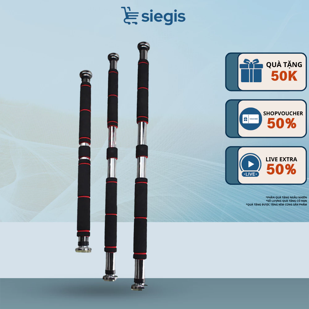 Xà Đơn Gắn Tường Tăng Chiều Cao 60cm, 100cm Điều Chỉnh Độ Dài Giúp Tập Gym Cơ Bụng Cơ Ngực Rèn Luyện Sức Khoẻ