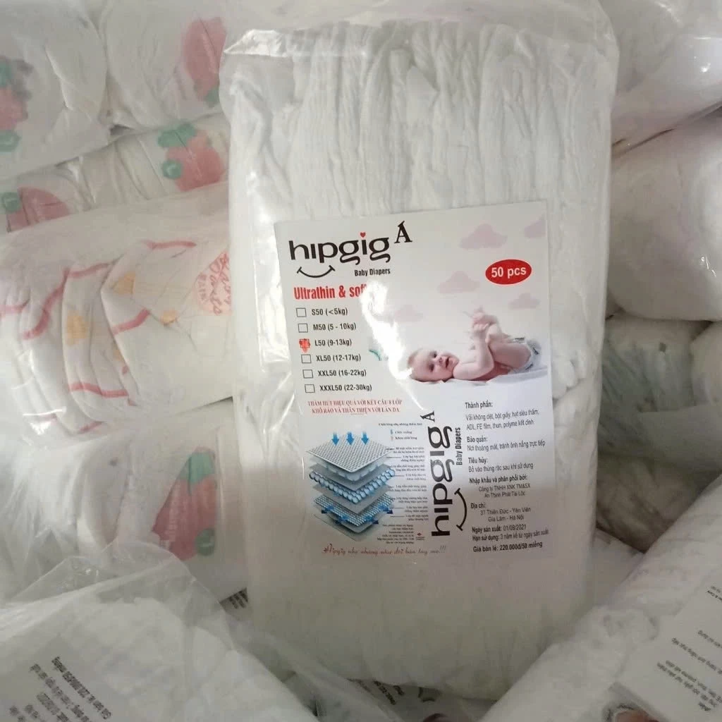[Combo 50/100 miếng] Bỉm Quần HIPGIG A bản nâng cấp thấm hút tốt đủ size S/M/L/XL/XXL/XXXL