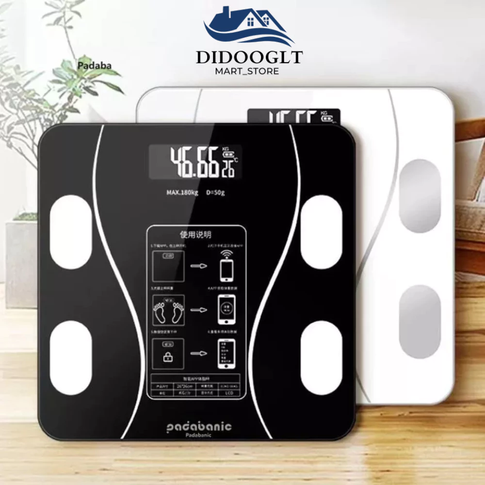 Cân Điện Tử DIDOOGLT Cân Mini Sạc USB Kết Nối Bluetooth Phân Tích Chỉ Số Cơ Thể