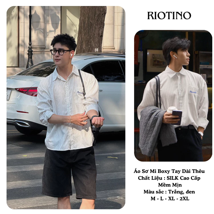 Áo Sơ Mi Boxy Tay Dài Thêu 𝓡𝓸𝓶𝓪𝓽𝓲𝓬 Chất Liệu  SILK Cao Cấp Mềm Mịn, Thoáng Mát Phong Cách Hàn Quốc SM07