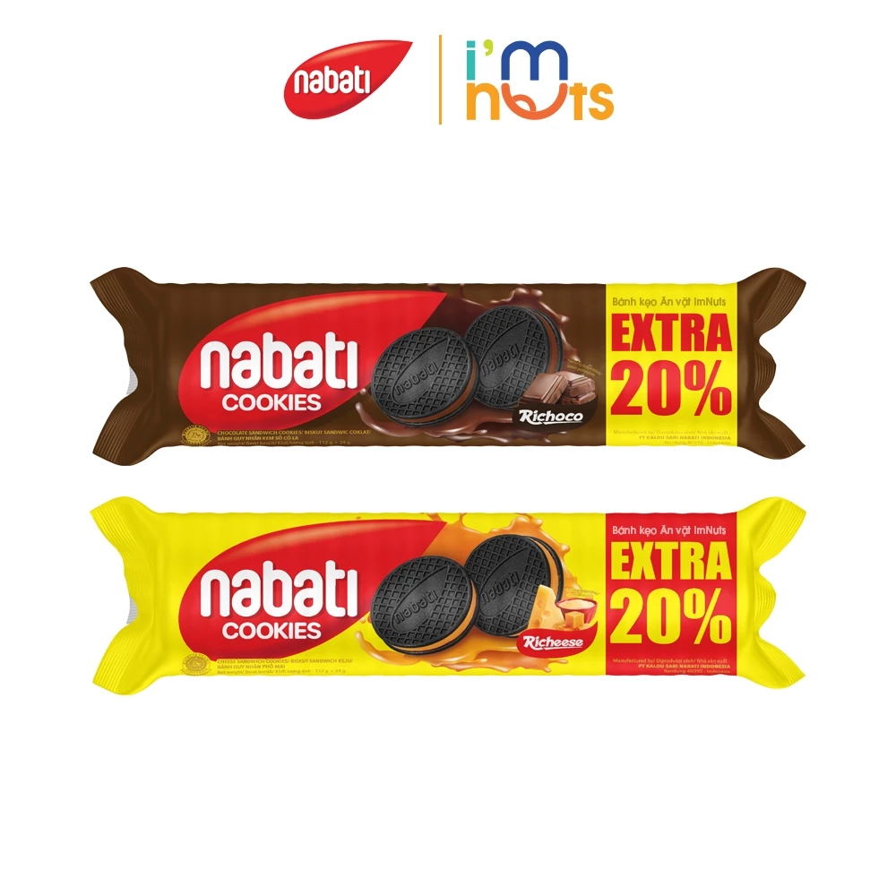 Bánh Quy Nabati Cookies Đủ Vị 136g