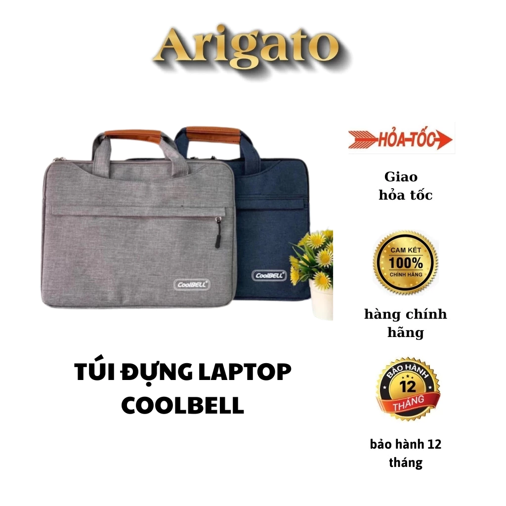 Túi Đựng Laptop Chống Sốc quai da, Chống Va Đập Coolbell 15.6Inch 14Inch 13Inch