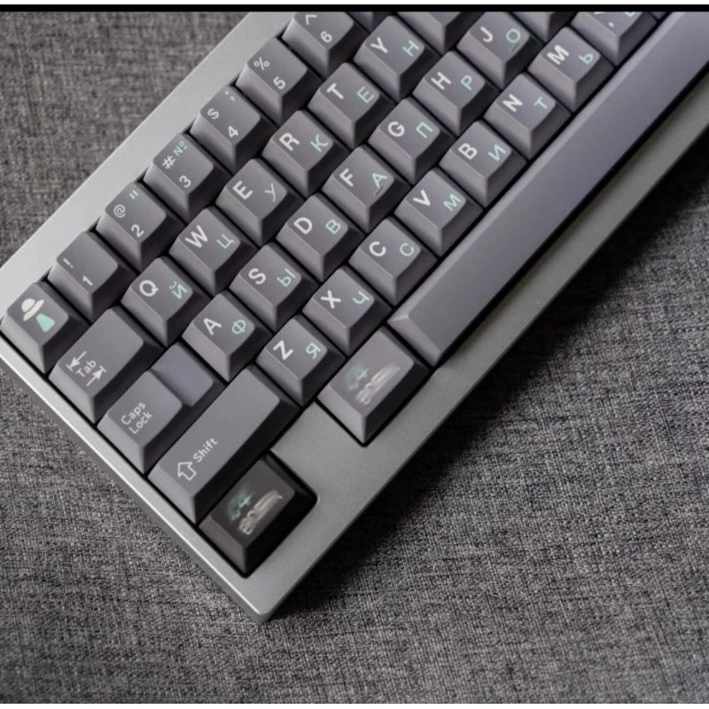 404 Grey Black keycap xám phong cách, cherry PBT dành cho bàn phím