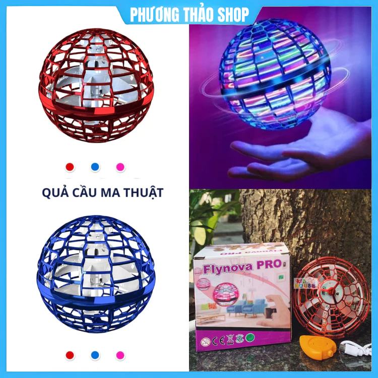 Quả cầu Ma Thuật phát sáng boomerang bay lơ lửng có Đèn nhấp nháy có điều khiển tắt mở