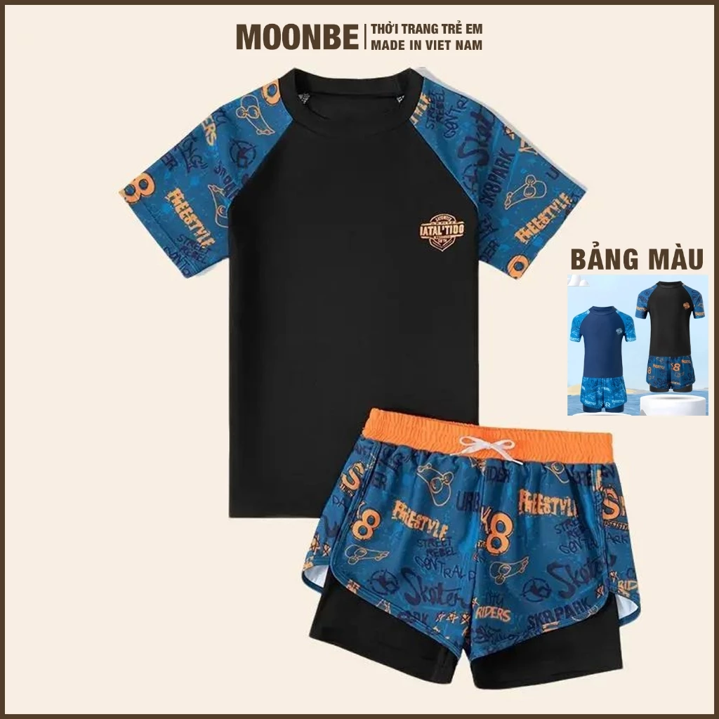 [Size 18-58kg] Bộ Bơi Bé Trai Bé Gái Size Đại 35kg - Đồ Đi Biển Cho Bé Ráo Nước - Thời Trang Trẻ Em MOONBE - Bộ Bơi Tido