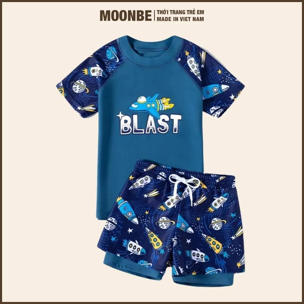 [Size 10-62kg] Bộ Đồ Bơi Bé Trai Size Đại 12 Tuổi - Thời Trang Trẻ Em MOONBE - Sét Đồ Đi Biển Cho Bé - Bộ Bơi Blast