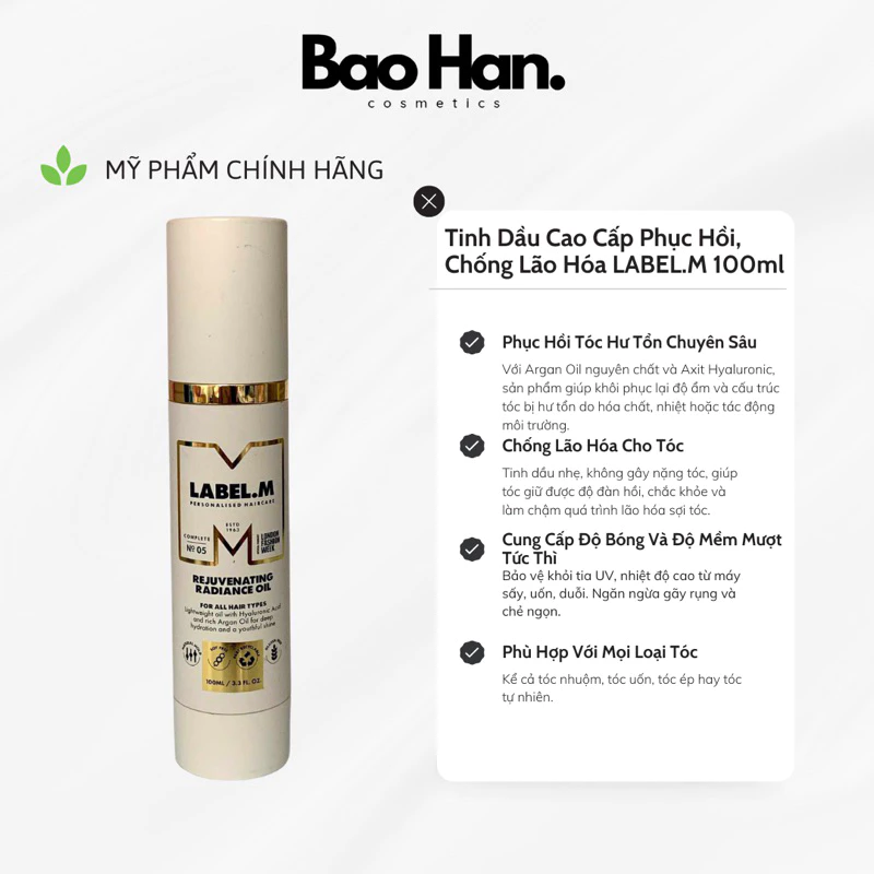 TINH DẦU CAO CẤP PHỤC HỒI, CHỐNG LÃO HÓA LABEL.M - PHỤC HỒI HƯ TỔN & CHỐNG LÃO HÓA CHUYÊN SÂU LABEL M