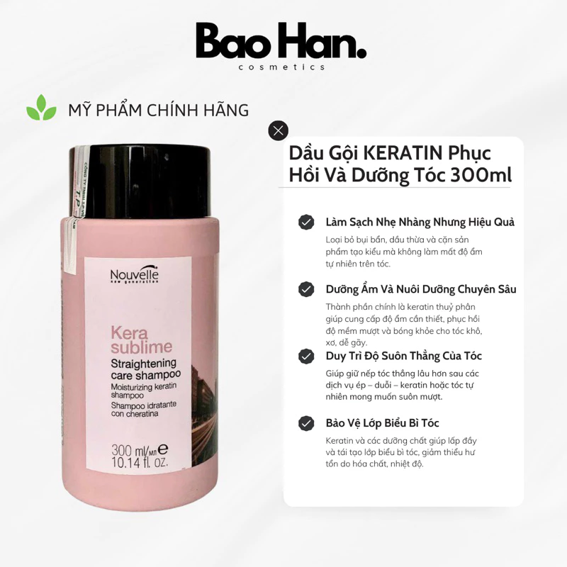 BỘ SẢN PHẨM KERATIN SIÊU SẠCH (KERA SUBLIME) - PHỤC HỒI TÓC CHUYÊN SÂU, TÁI TẠO CẤU TRÚC TÓC HƯ TỔN, GIẢM GÃY RỤNG