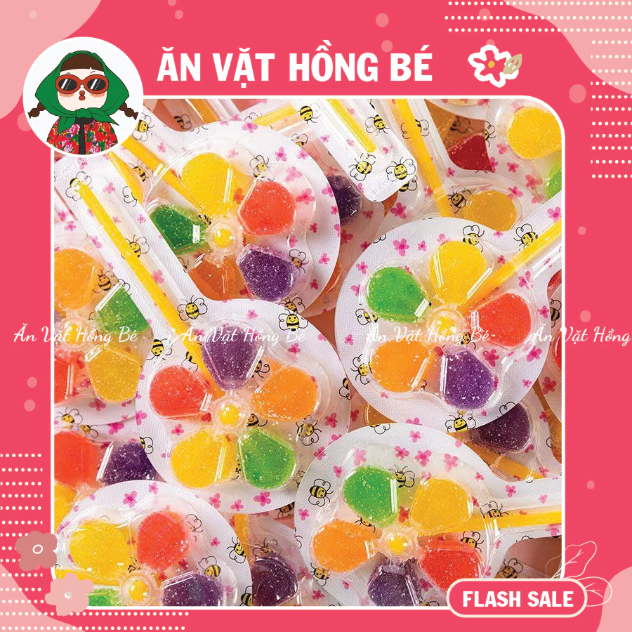 [10 CHIẾC] Kẹo Dẻo Chong Chóng 5 Vị Chua Ngọt, Kẹo Dẻo Đường Hương Trái Cây, Đồ ăn vặt