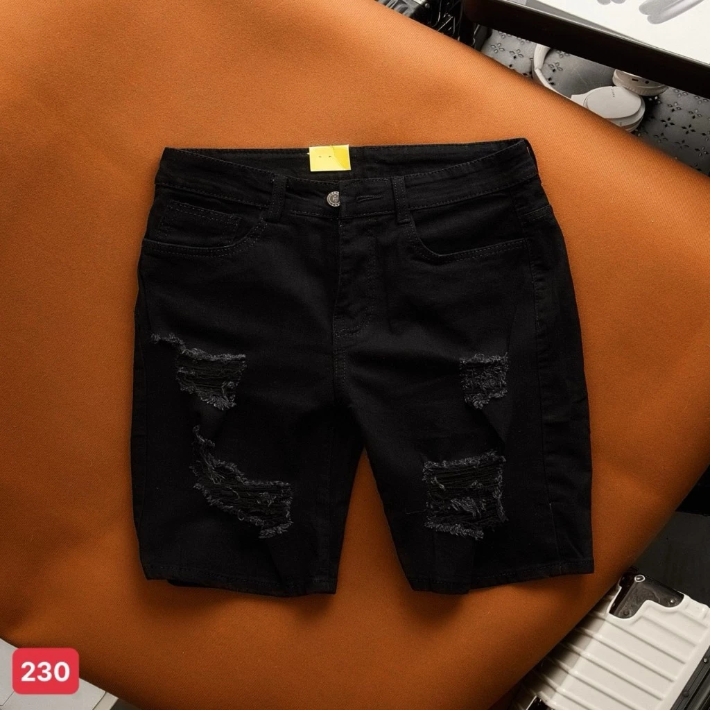 Quần short jean nam co giãn, quần bò lửng nam rách nhiều màu thời trang Bi shop ms226