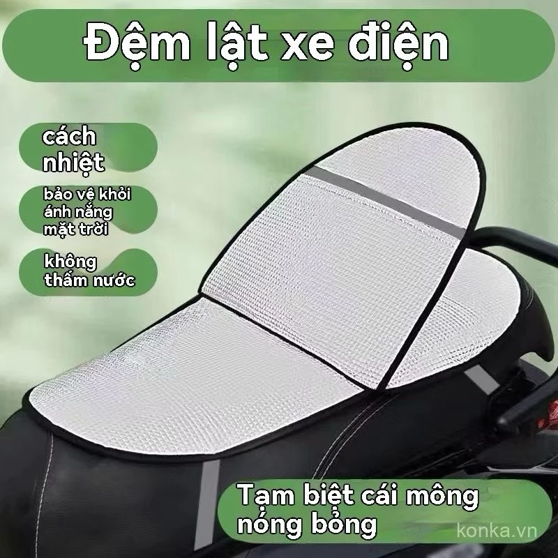 Đệm Lật Cách Nhiệt Yên Xe Máy – Xe Đạp Điện | Chống Nóng, Không Thấm Nước, Gấp Gọn Dễ Dàng