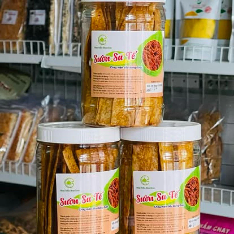 SƯỜN SA TẾ CHAY XANH