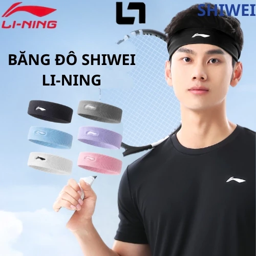 Băng đô thê thao tiện lợi Shiwei Lining, giúp thấm hút mồ hôi cố định tóc, đa dạng màu săc LDEU384