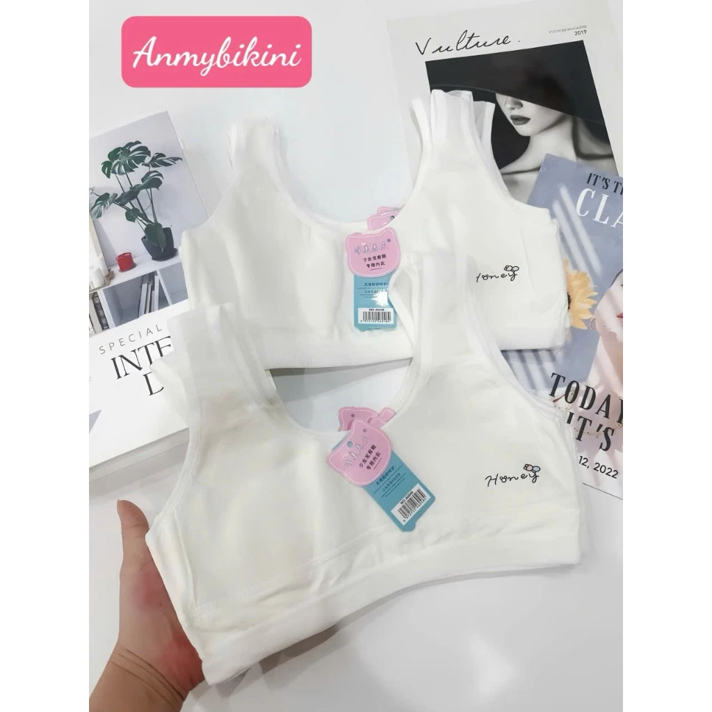 Áo lá học sinh cotton 2 lớp đệm cho bé gái mới lớn dậy thì cấp 1, cấp 2, cấp 3 mềm mịn thoáng mát.