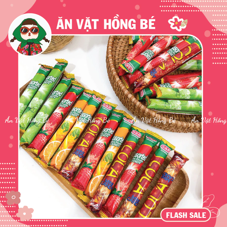 [10 CHIẾC] Kẹo c lạnh mini candy hương vị trái cây thơm ngon cho bé, đồ ăn vặt tuổi thơ