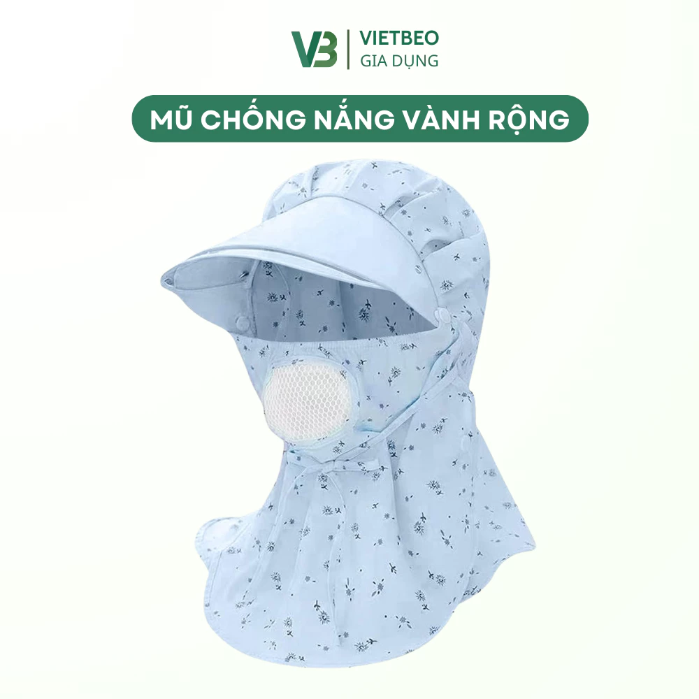 Mũ Chống Nắng DIDOOGLT Nón Rộng Vành Chống Nắng Có Khẩu Trang 2 Lớp Bảo Vệ Sức Khỏe Kèm Dây Thắt