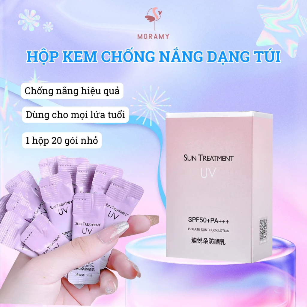 HỘP KEM CHỐNG NẮNG BODY DẠNG TÚI CHỐNG TIA CỰC TÍM DƯỠNG ẨM LÀM ĐẸP DA