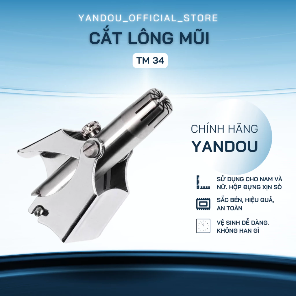 Cắt lông mũi Yandou YD34 thép không gỉ chính hãng tiện dụng