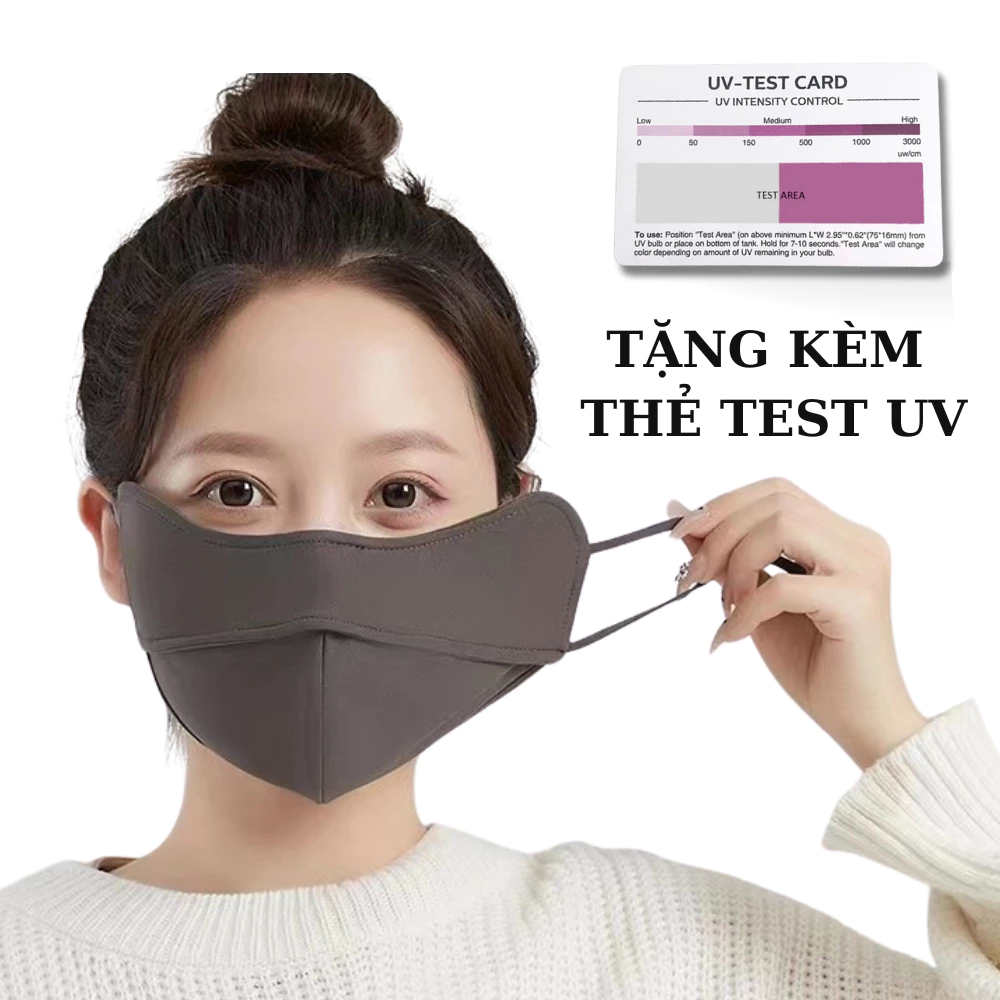 Khẩu trang chống nắng chống tia UV chất lụa băng mềm mịn mát thông thoáng tiện lợi