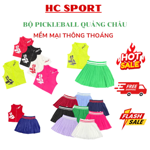 [NEW PICKLEBALL] Bộ thể thao nữ, Bộ váy áo chơi Pickleball Golf Tennis Cầu lông - Hàng QC cao cấp