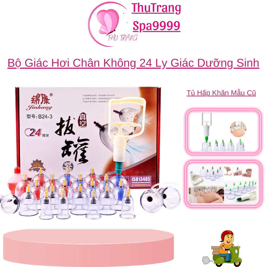 Bộ Giác Hơi Chân Không Không Dùng Lửa | 12 Cốc Và 24 Cốc Dùng giác Hơi Cạo Gió Đả Thông Kinh Lạc