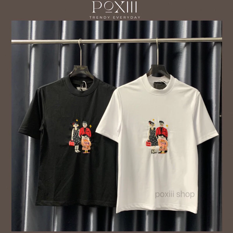 Áo Phông Full Thêu Gia Đình Form Chuẩn Siêu Cấp - Áo Phông Nam Nữ Vải Cotton Thoáng Mát