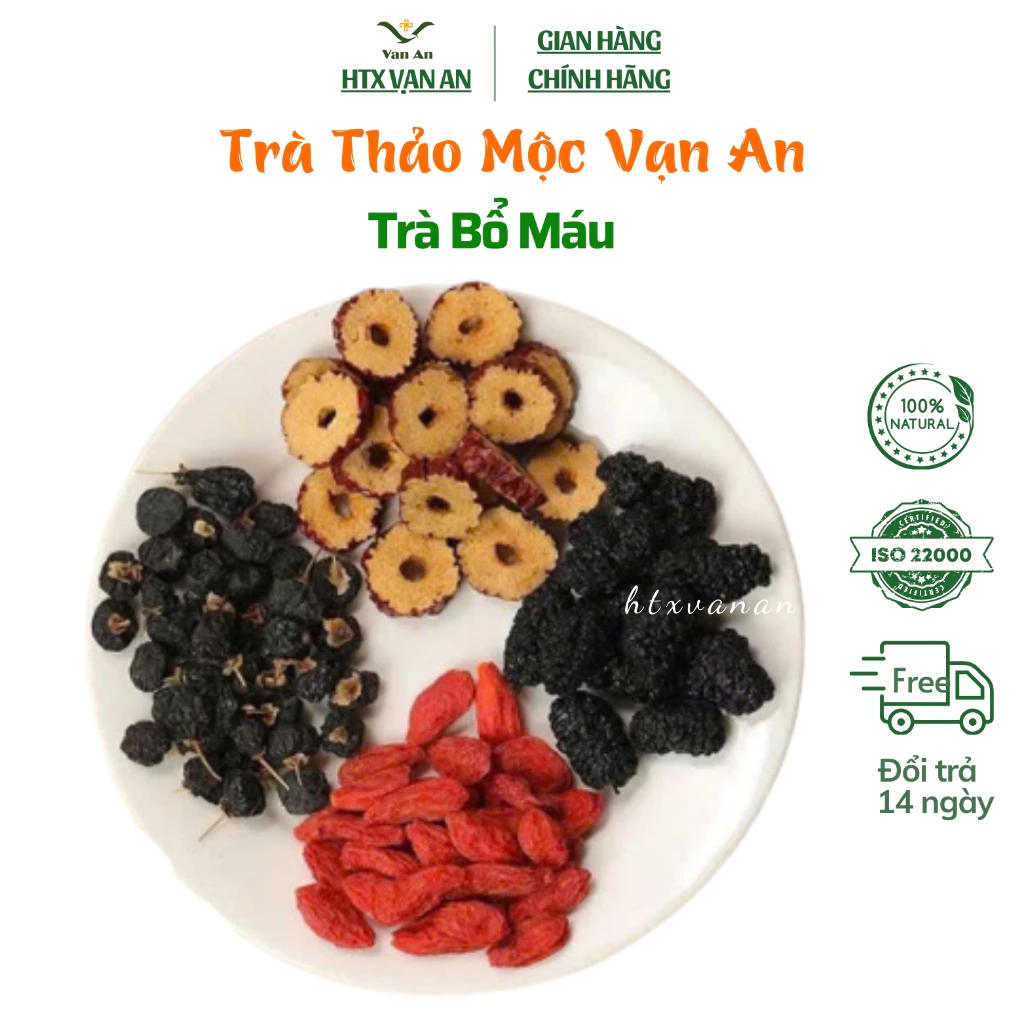 Trà Bổ Máu Ích Huyết Thảo Mộc Vạn An, giúp mát gan, bổ huyết, giảm stress