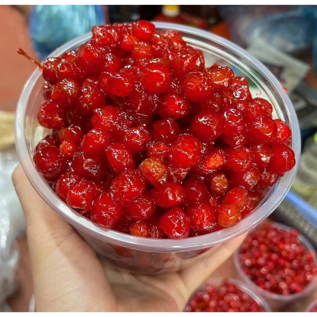 Mứt Chùm Ruột Sơ Ri Ngào Đường Ăn Vặt Ngon