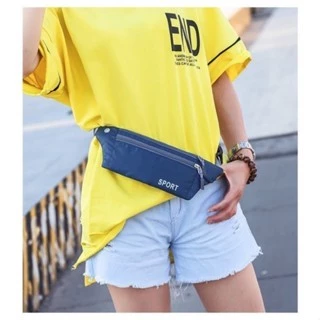 Túi đeo chéo hông bụng chạy bộ thể thao nam nữ mini chống thấm nước 3 ngăn nhỏ gọn cực kỳ tiện dụng - Túi thể thao