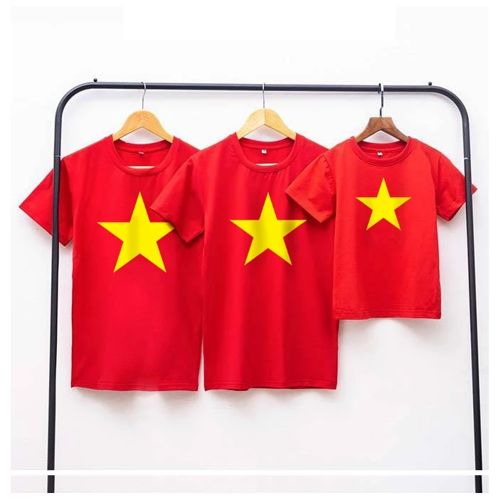 Áo Thun Cờ Đỏ Sao Vàng Basic ANDROMEDA Màu Đỏ In To Trước Ngực Có Đủ Size Lớn Nhỏ Unisex Nam Nữ