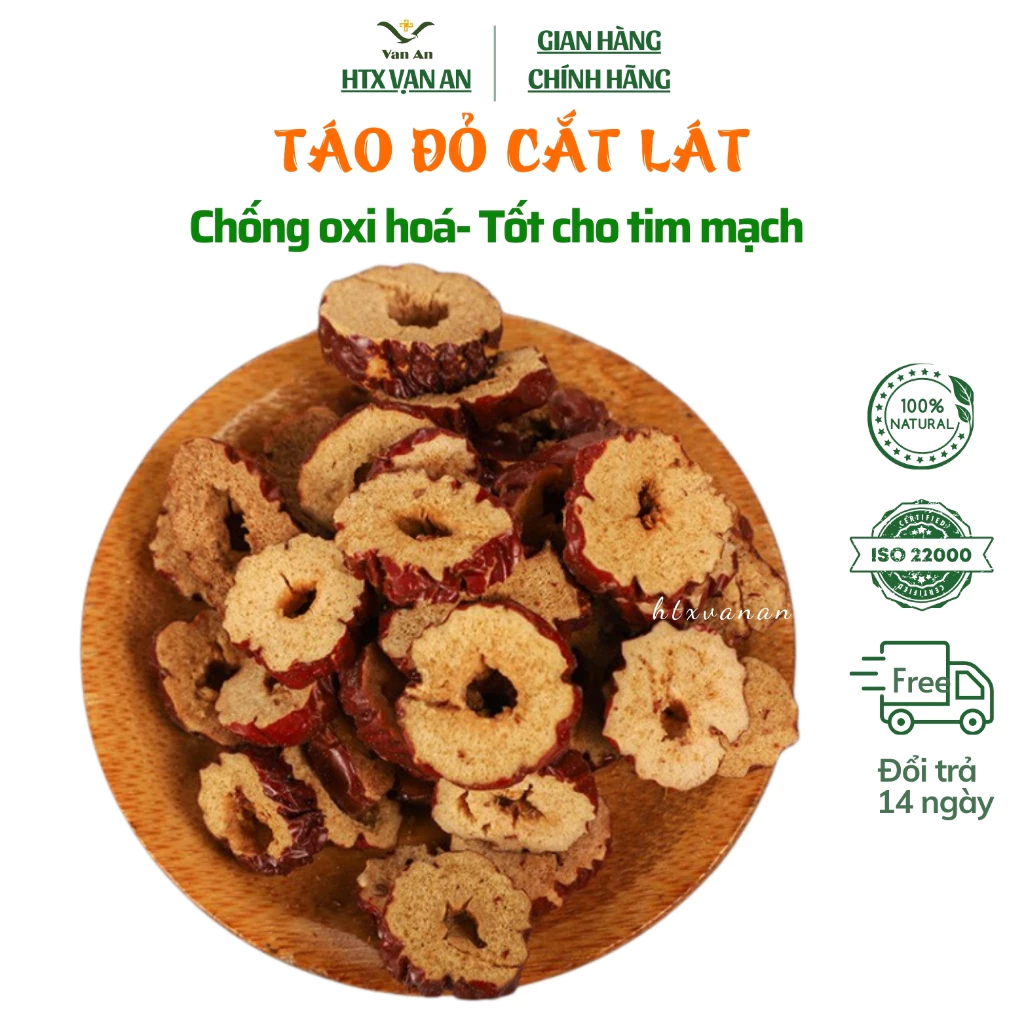 (1KG) Táo đỏ cắt lát sấy khô, đều, đẹp, bổ sung dinh dưỡng hồi phục sức khỏe giúp cho da chắc khỏe