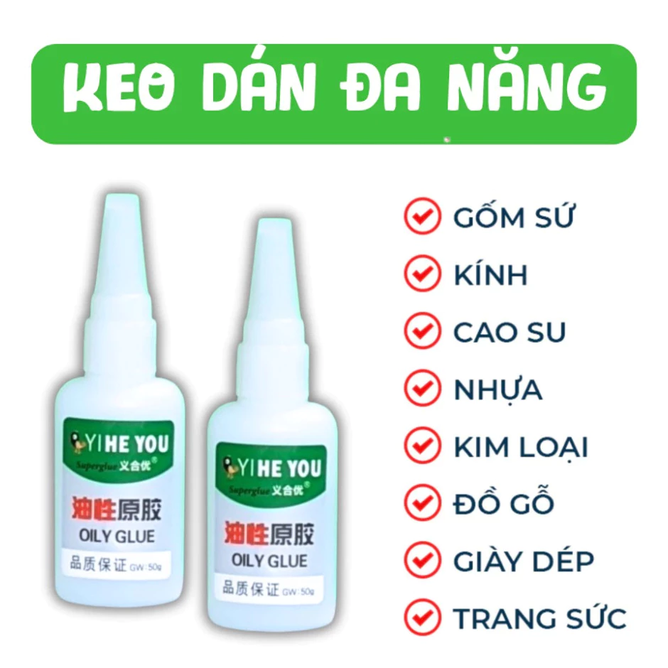 Keo Dán Đa Năng Siêu Dính 50G ( Keo Dán Sắt, Gỗ, Nhựa, Trong Suốt, Keo Dán Hình Con Ếch Dạng Gel Nước )