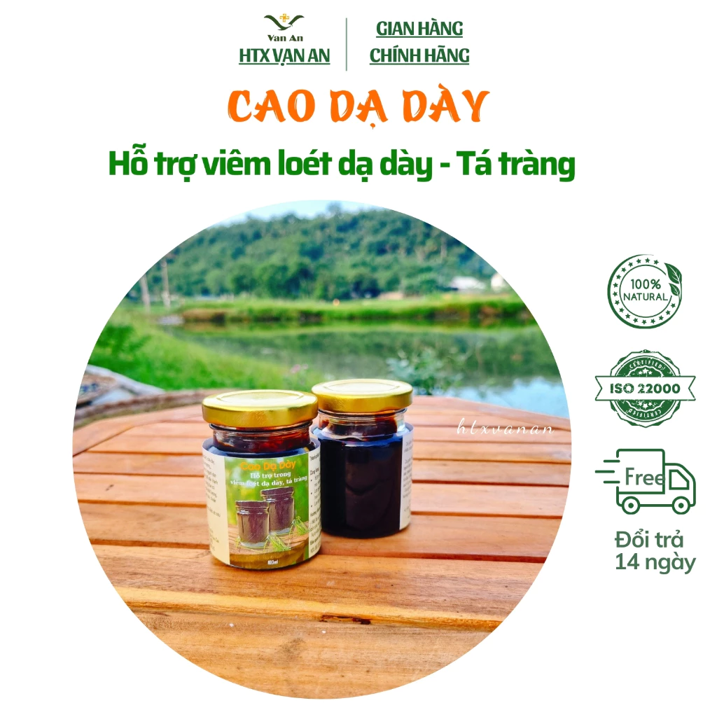 Cao dạ dày của HTX Vạn An gồm dạ cẩm khôi nhung tía nghệ đen rau mương chè dây