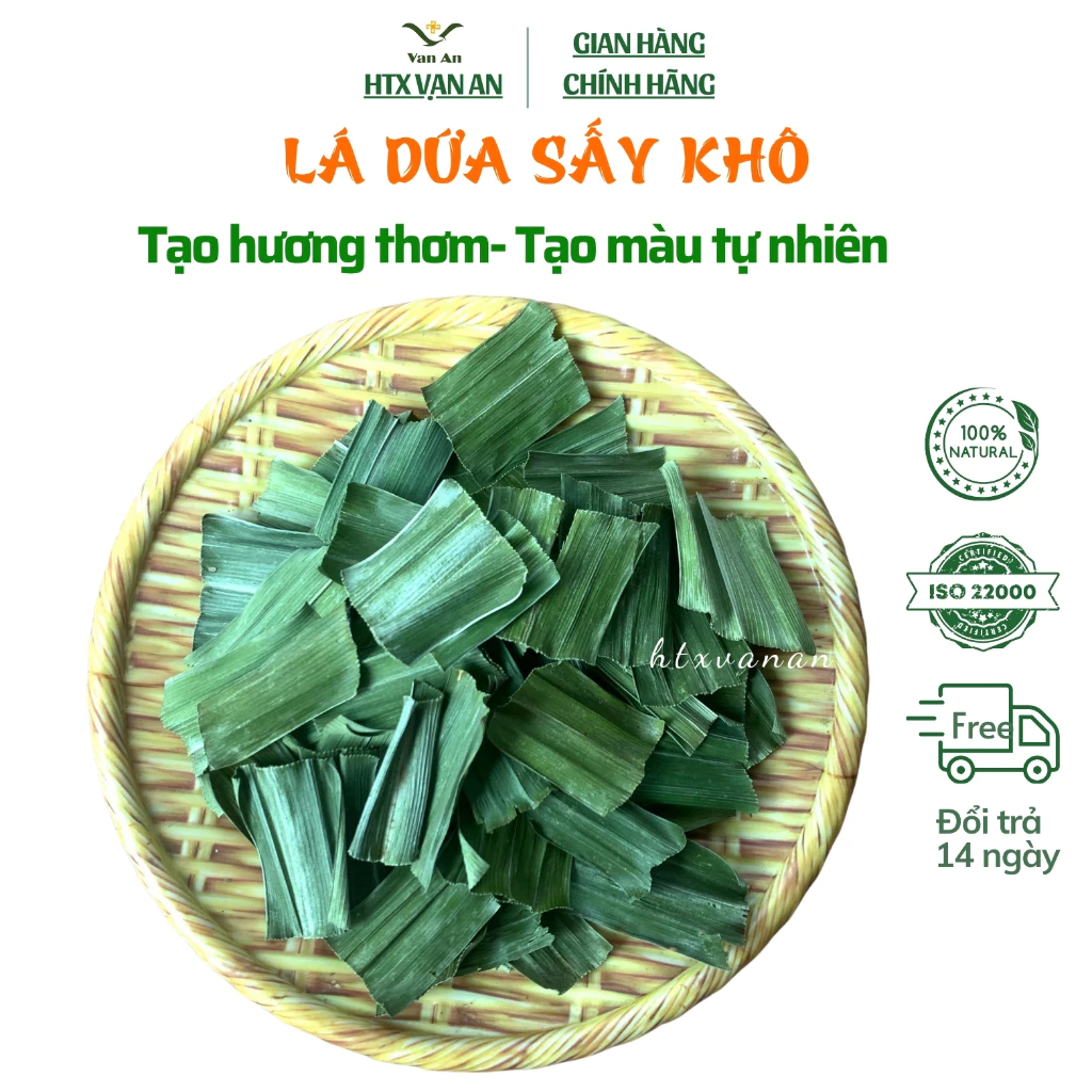 100G Lá Dứa Khô Sạch Cắt Ngắn, Lá Nếp Thơm Sấy Lạnh