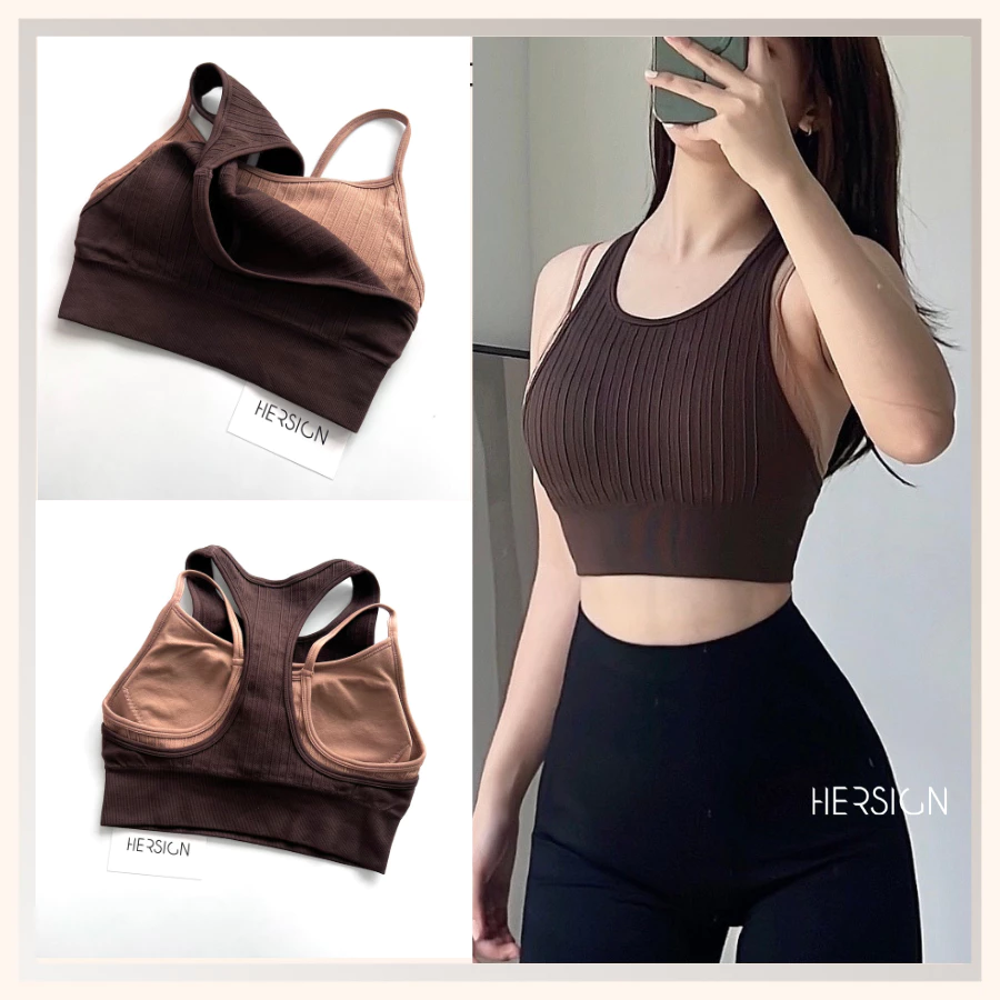 Áo croptop tập gym nữ Áo thể thao nữ Bra kép tập yoga 2 lớp cao cấp HERSIGN-BRAS125 BST HERSIGN CORELYNE