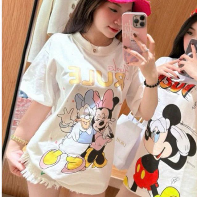 Áo Thun Vịt Hồng Chất Vải Cotton Dày Dặn Hàng Loại 1 Full Tem Tag Mac