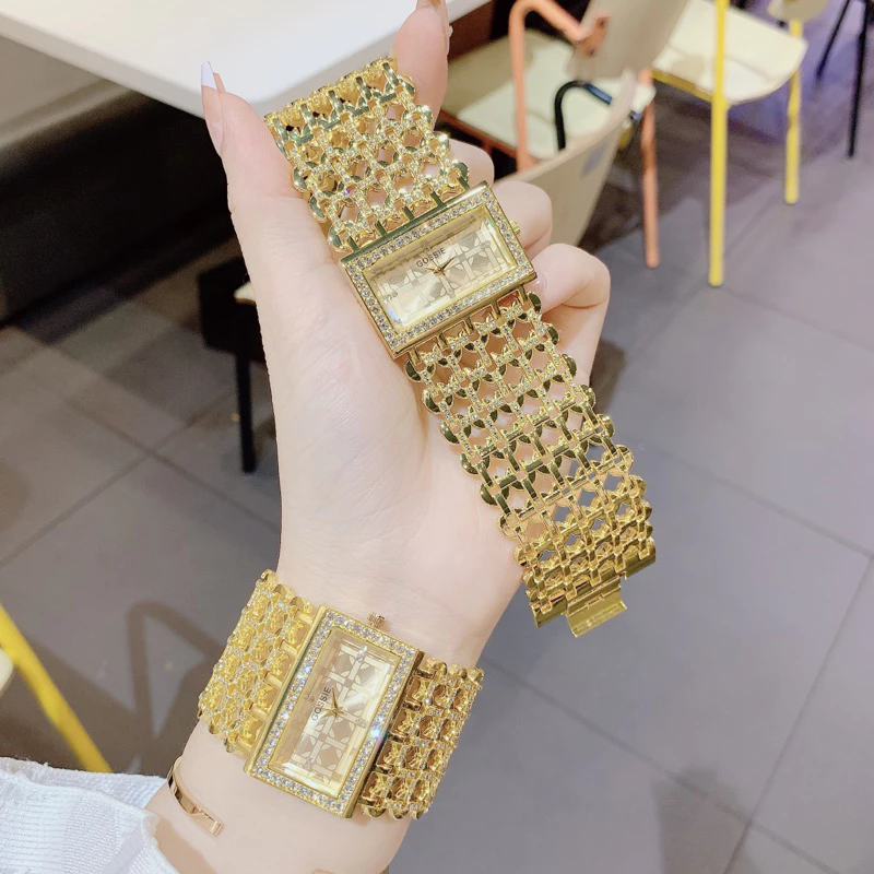 Đồng Hồ Nữ Lắc Kim Dây Kim Loại Đan Lưới Sang Trọng