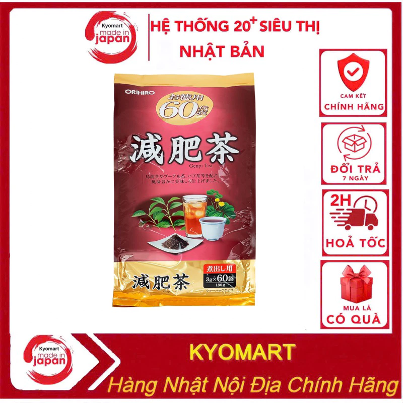 Trà Genpi Tea Orihiro Gói 60 Túi Lọc Nội Địa Nhật