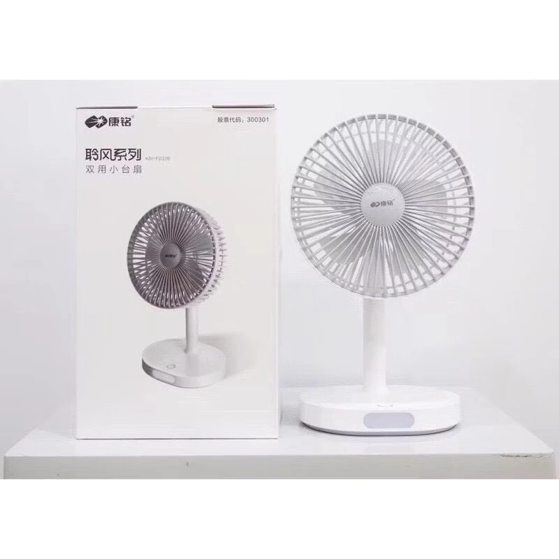 Quạt Tích Điện Để Bàn 4 Tốc Độ Gió Pin 6800Mah Sử Dụng 12 Tiếng Chạy Cực Êm