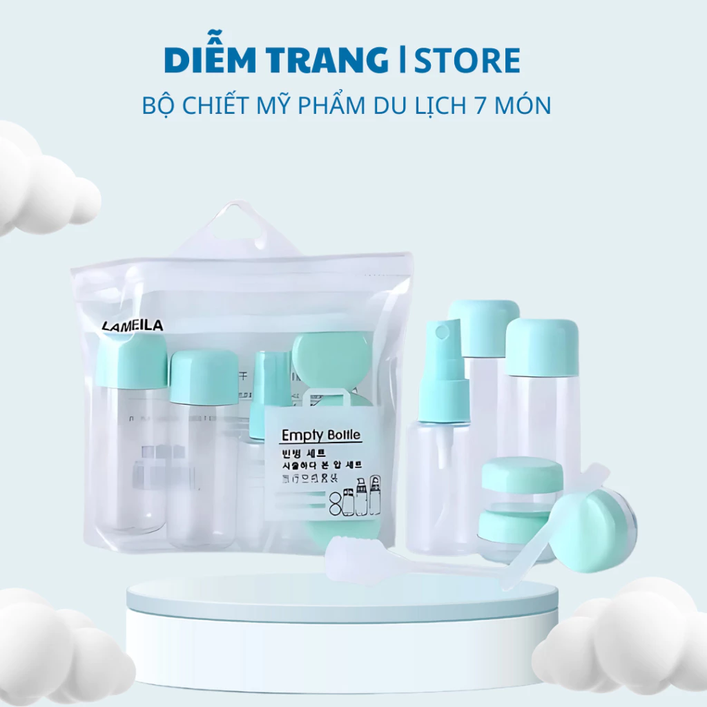 Bộ 7 Món Chiết Mỹ Phẩm Didooglt Nhỏ Gọn, Tái Sử Dụng Tiện Lợi Cho Du Lịch ( Hàng Đẹp )
