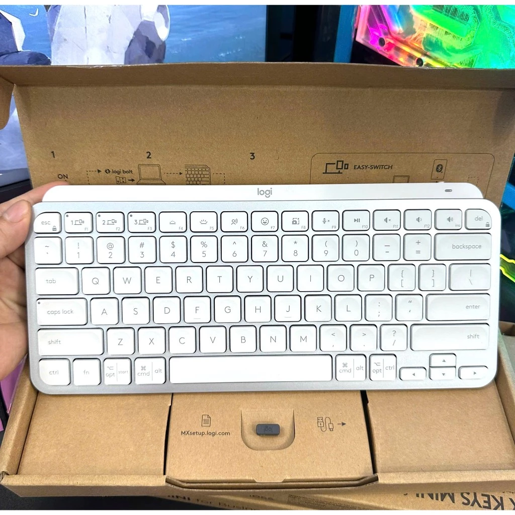 Bàn phím không dây Logitech MX Keys Mini White Edition for Business , new 100% , giá rẻ nhất thị trường