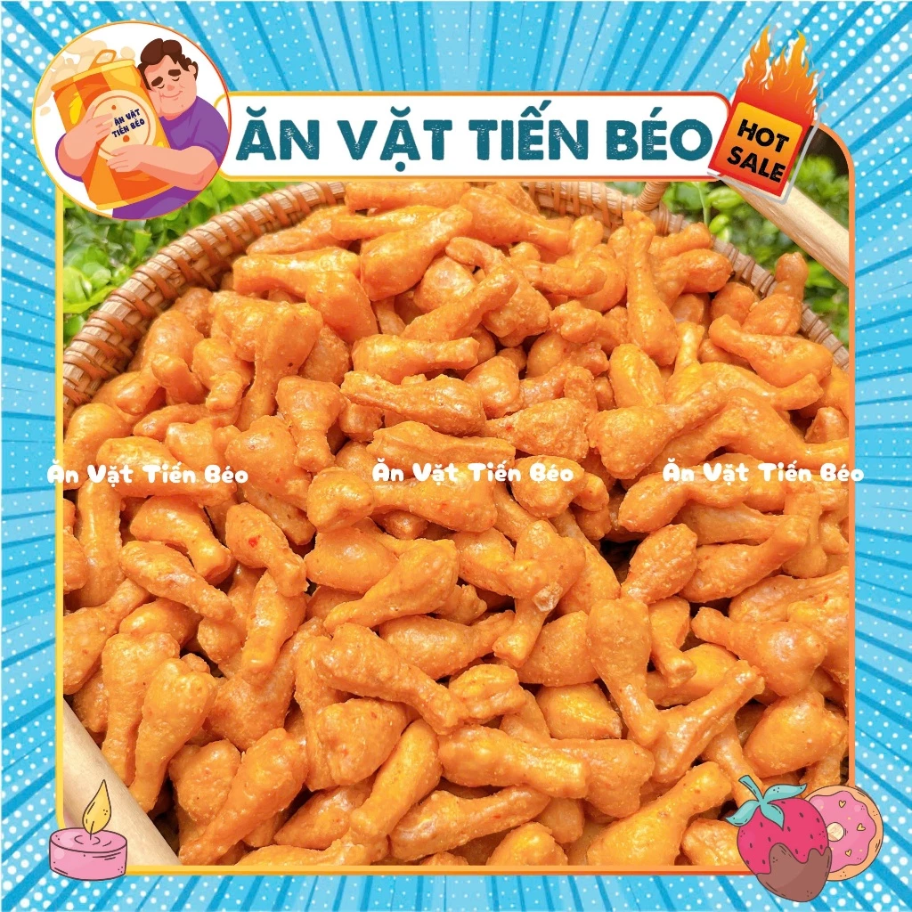 Đùi Gà Sấy Phô Mai, Bánh Quẩy Đùi Gà Phô Mai Giòn Tan Thơm Ngon, đồ ăn vặt